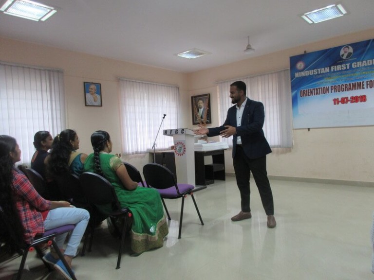 Ice Breaking Session for the Freshers Hindustan College