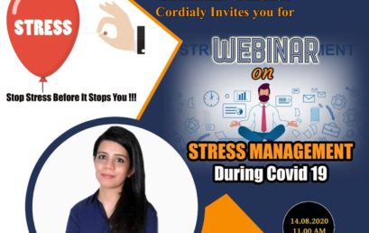 WEBINAR ON STRESS MANAGEMENT DURING COVID 19  “STOP STRESS BEFORE IT STOPS YOU”