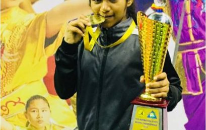 WON GOLD MEDAL IN STATE LEVEL WUSHU EVENT