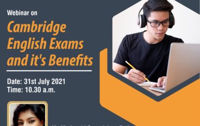 WEBINAR ON “CAMBRIDGE ENGLISH EXAMS AND ITS BENEFITS”