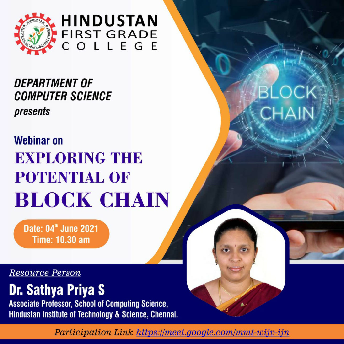 WEBINAR ON “EXPLORING THE POTENTIAL OF BLOCK CHAIN”