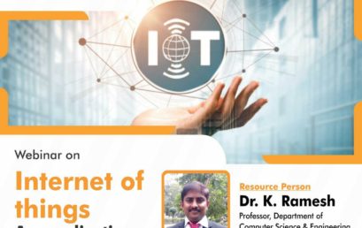 WEBINAR ON “INTERNET OF THINGS : AN APPLICATION POINT OF VIEW”