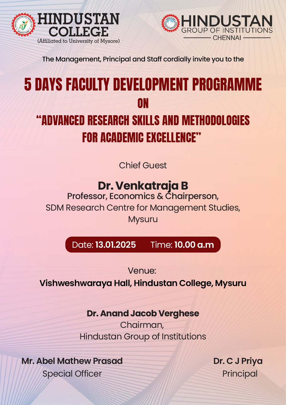 5 DAYS FACULTY DEVELOPMENT PROGRAM