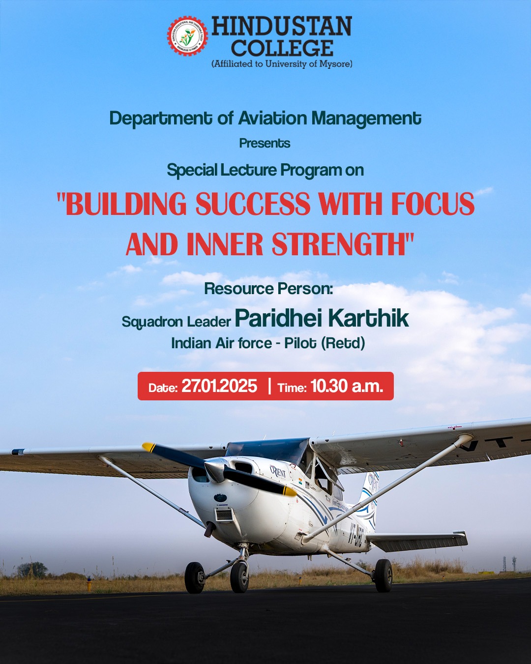 SPECIAL LECTURE PROGRAM ON BUILDING SUCCESS WITH FOCUS AND INNER STRENGTH