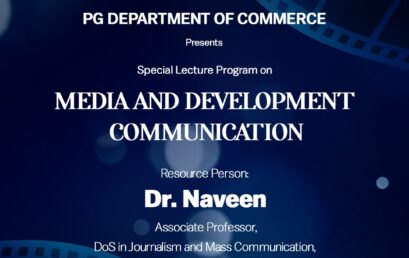 SPECIAL LECTURE PROGRAM ON “MEDIA AND DEVELOPMENT COMMUNICATION”