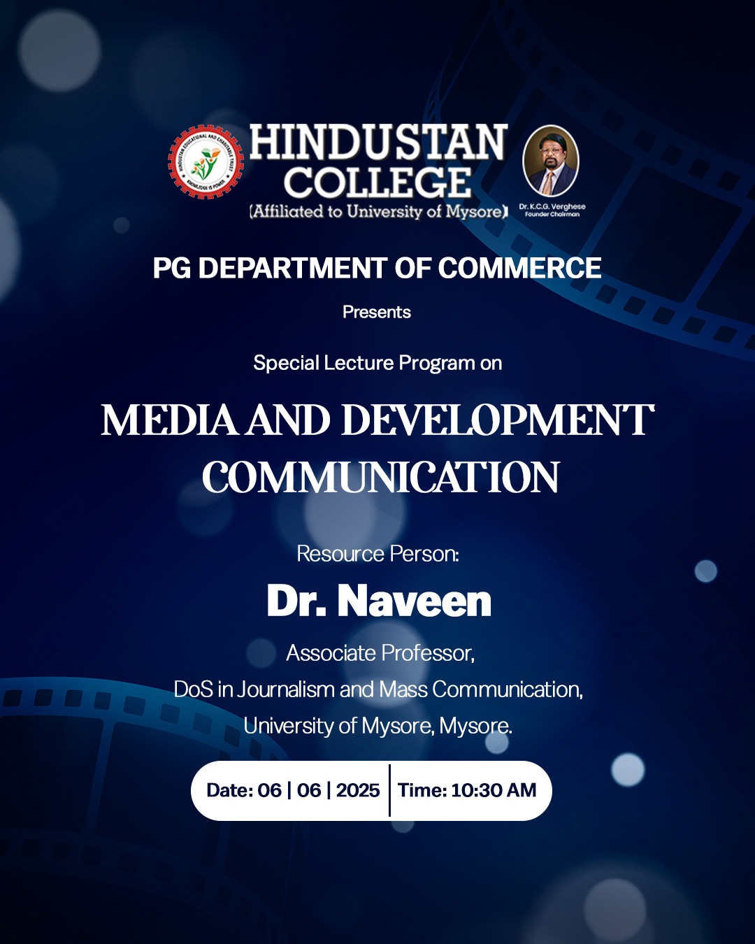 SPECIAL LECTURE PROGRAM ON “MEDIA AND DEVELOPMENT COMMUNICATION” SPECIAL LECTURE PROGRAM ON “MEDIA AND DEVELOPMENT COMMUNICATION”