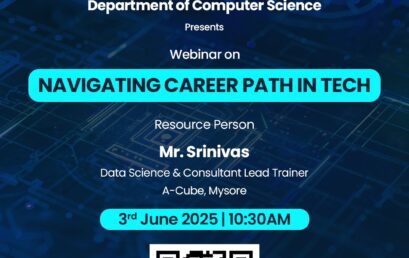 WEBINAR ON “NAVIGATING CAREER PATH IN TECH”
