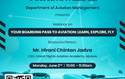 WEBINAR ON “YOUR BOARDING PASS TO AVIATION: LEARN, EXPLORE, FLY”