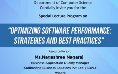 A Special lecture on “Optimizing Software Performance: Strategies and Best Practices”