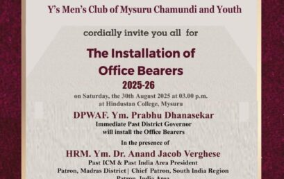 THE INSTALLATION CEREMONY- Y’s Men’s Club