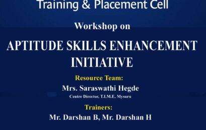 A WORKSHOP ON APTITUDE SKILL ENHANCEMENT