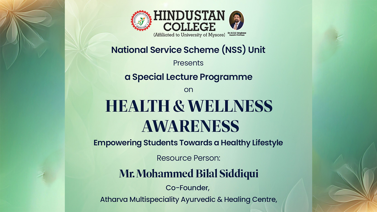 A SPECIAL LECTURE ON HEALTH & WELLNESS AWARENESS A SPECIAL LECTURE ON HEALTH & WELLNESS AWARENESS