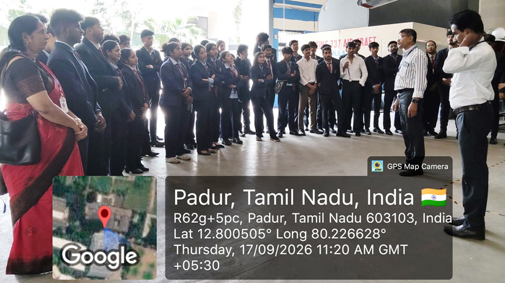 INDUSTRIAL VISIT TO CHENNAI – BBA AVIATION MANAGEMENT STUDENTS